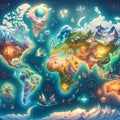 Fantasy World Atlas: Enchanted Cartography of Imaginary Realms