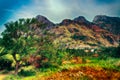 Fantasy world. Fabulous unusual mountain landscape