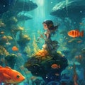 Fantasy world under water