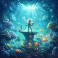 Fantasy world under water