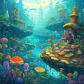 Fantasy world under water