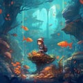 Fantasy world under water