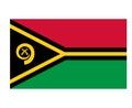 Vanuatu Flag National Oceania Emblem Symbol Icon Vector