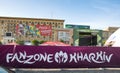 FANZONE in Kharkov, Ukraine. EURO-2012 Royalty Free Stock Photo