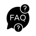 An amazing glyph icon of faq, help, guidance, and student support Royalty Free Stock Photo