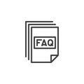 FAQ Archive line icon