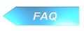 FAQ on blue arrow - 3D rendering Royalty Free Stock Photo