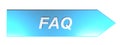 FAQ on blue arrow - 3D rendering Royalty Free Stock Photo