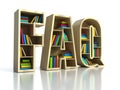 FAQ with books Royalty Free Stock Photo