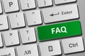 Faq button on keyboard Royalty Free Stock Photo