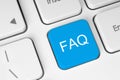 FAQ button on keyboard Royalty Free Stock Photo