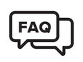 FAQ chat bubble, ask dialog vector web icon Royalty Free Stock Photo