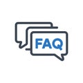 FAQ chat bubble icon Royalty Free Stock Photo