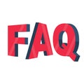 FAQ concept. Frequently asked questions. Vector flat.