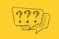 FAQ concept. Illustration on yellow Royalty Free Stock Photo