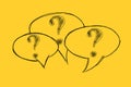 FAQ concept. Illustration on yellow. Royalty Free Stock Photo