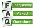 FAQ - Frequently Asked Questions Green Grey Squares Vertical