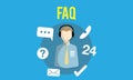 FAQ Enquiry Questions Guide Customer Support Concept Royalty Free Stock Photo