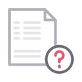 FAQ Files thin color line vector icon Royalty Free Stock Photo