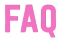 FAQ Frequently Asked Questions abbreviation word text in light pink collar cut out isolated on white background