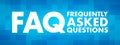 FAQ - Frequently Asked Questions acronym