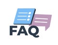 FAQ frequently asked questions icon for website Royalty Free Stock Photo