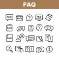 Faq Frequently Asked Questions Icons Set Vector Royalty Free Stock Photo