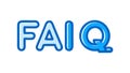 FAQ - Frequently Asked Questions: Information and Support Query Icon, vector design Generative AI Royalty Free Stock Photo