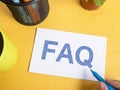 FAQ, Frequently Asked Questions. Motivational internet business words quotes