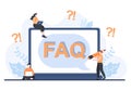 FAQ or Frequently Asked Questions for Website, Blogger Helpdesk, Clients Assistance, Helpful Information, Guides. Background