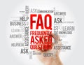 FAQ - Frequently Asked Questions word cloud, business concept background Royalty Free Stock Photo