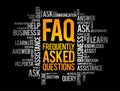 FAQ - Frequently Asked Questions word cloud, business concept background Royalty Free Stock Photo