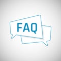 FAQ icon. Frequently Asked Question as Blue Speech bubble. Element of web icon for mobile concept and web apps. Vector