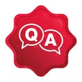 Faq icon misty rose red starburst sticker button Royalty Free Stock Photo