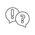 FAQ icon vector. questions and answers illustration sign.