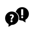 FAQ icon vector. questions and answers illustration sign.