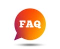 FAQ information sign icon. Help symbol. Royalty Free Stock Photo