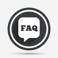 FAQ information sign icon. Help symbol.