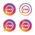 FAQ information sign icon. Help symbol. Royalty Free Stock Photo