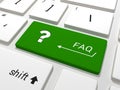 FAQ key on a keyboard Royalty Free Stock Photo