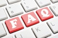 FAQ on keyboard Royalty Free Stock Photo