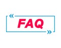 FAQ labels. Speech bubbles and marketing sticker. Royalty Free Stock Photo