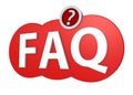 FAQ mark with clipping path