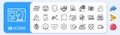 Faq, Mountain bike and Notebook service line icons. For web app, printing. App line icons. Vector