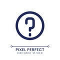 FAQ pixel perfect linear ui icon Royalty Free Stock Photo