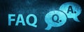 Faq (question answer bubble icon) special blue banner background