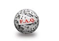 FAQ question 3d ball Royalty Free Stock Photo