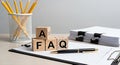 Faq questions answers information help support guidance assistance service knowledge query problem solving solution understanding Royalty Free Stock Photo