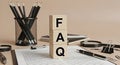 Faq questions answers information help support service customer assistance knowledge query problem solution guide tutorial assista Royalty Free Stock Photo