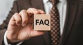 Faq questions answers information help support service query assistance guidance knowledge understanding problem solving solution Royalty Free Stock Photo